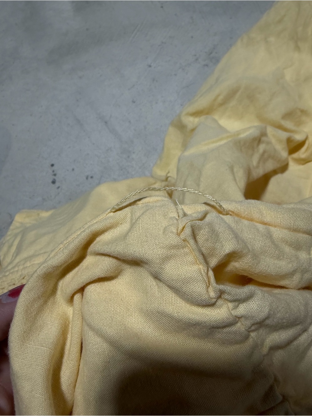 Pact cotton linen blend Light Yellow Button-Front Sundress large - Picture 6 of 11